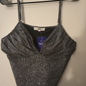 Silver Glitter Top